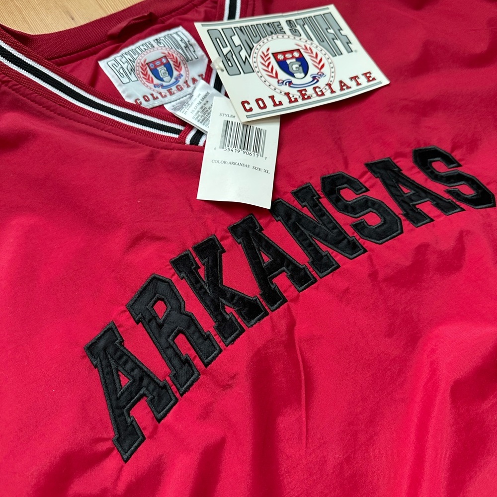 Arkansas Razorbacks Vintage Pullover Jacket Men’s XL 90s NWT! - Picture 7 of 13